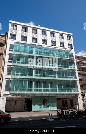 Sitz der französischen politischen Partei Les Républicains (LR), Paris, Frankreich Stockfoto