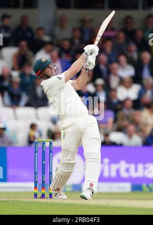 Australiens Mitchell Marsh im Batting am ersten Tag des dritten Ashes-Testspiels in Headingley, Leeds. Foto: Donnerstag, 6. Juli 2023. Stockfoto