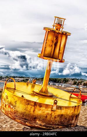 Goldgelbe Farben zeigen Merkmale Stockfoto