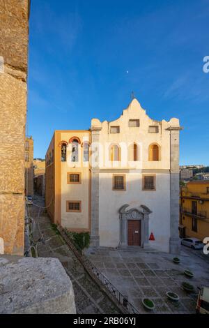 Kirche San Benedetto alla Badia, Caccamo, Palermo, Sizilien, Italien Stockfoto