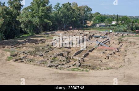 Torreaguila Roman Villa Resives, Barbano, Badajoz, Spanien. Luftaufnahme Stockfoto