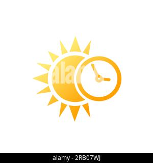 Sonne und Zeit Symbol, Vektor Stock Vektor