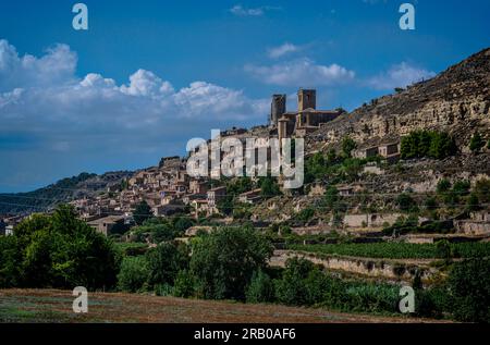 Blick auf Guimera, Urgell. Leida, Katalonien, Spanien Stockfoto