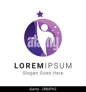 Reasing Dream Super Star Logo Design Achievement Star Logo Stock Vektor