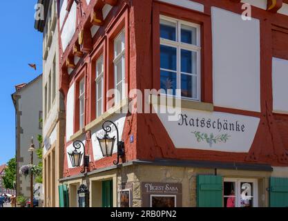 Deutschland, Baden-Württemberg, Eppingen, die "Ratsschänke". Stockfoto