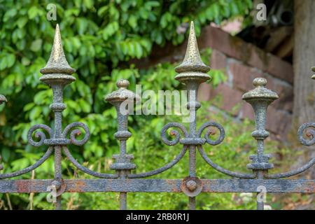 Deutschland, Baden-Württemberg, Heidelberg, alter Zaun. Stockfoto