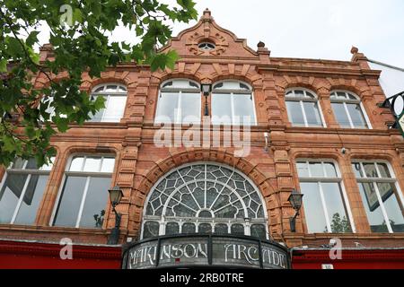 Einkaufspassage aus der viktorianischen Zeit in Wigan im Großraum Manchester Stockfoto