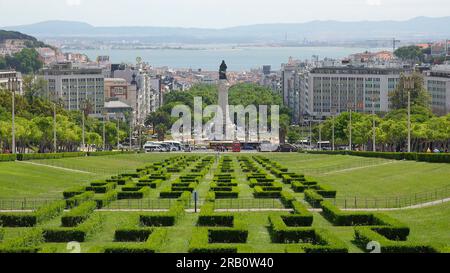 Parque Eduardo VII am Ende der Avenida da Liberdade, Lissabon, Extremadura, Portugal Stockfoto