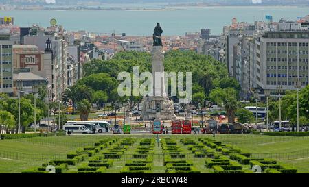 Parque Eduardo VII am Ende der Avenida da Liberdade, Lissabon, Extremadura, Portugal Stockfoto