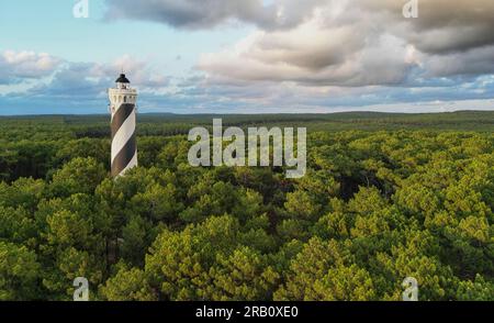 PHARE de Contis Lighthouse, Saint-Julien-en-Born, Contis les Bains, Cote d'Argent, Les Landes, Atlantik, Frankreich Stockfoto