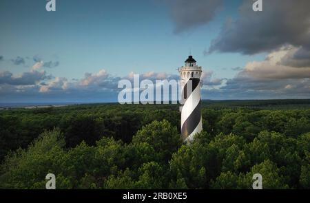 PHARE de Contis Lighthouse, Saint-Julien-en-Born, Contis les Bains, Cote d'Argent, Les Landes, Atlantik, Frankreich Stockfoto