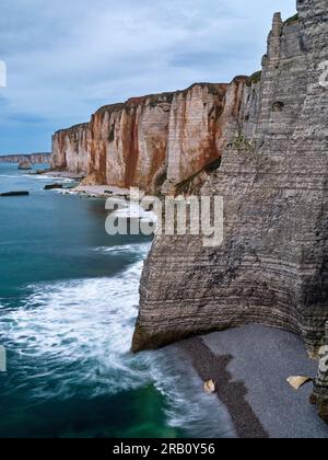 Blick auf die Porte d'Amont, Normandie. Stockfoto