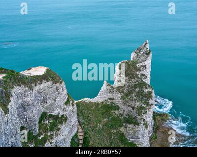 Blick auf die Porte d'Amont, Normandie. Stockfoto