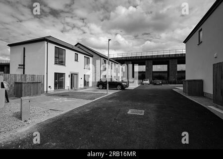 HAYLE TOWN GIESSEREI VIADUKT ASDA Stockfoto