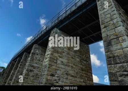 HAYLE TOWN GIESSEREI VIADUKT ASDA Stockfoto