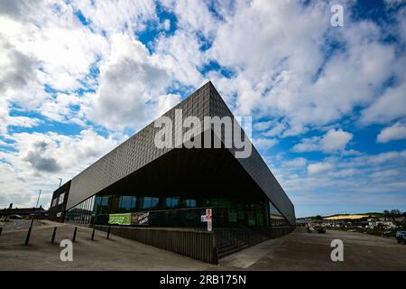 HAYLE TOWN GIESSEREI VIADUKT ASDA Stockfoto