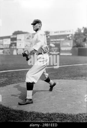 1913 Walter Johnson, Werfer der Washington Senators. Stockfoto