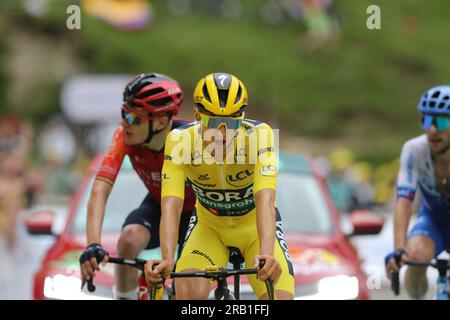 Jai Hindley Australia Bora Hansgrohe verlor das gelbe Trikot nach einem harten Tag Stockfoto