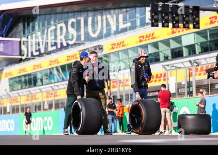 Silverstone, Vereinigtes Königreich, 07/07/2023, GASLY Pierre (FRA), Scuderia AlphaTauri AT03, OCON Esteban (Fra), Alpine F1 Team A522, Portrait während der Formel 1 des britischen Grand Prix 2023 in Aramco, 10. Runde der Formel 1-Weltmeisterschaft 2023 vom 7. Bis 9. Juli 2023 auf der Silverstone Circuit in Silverstone, Großbritannien Stockfoto