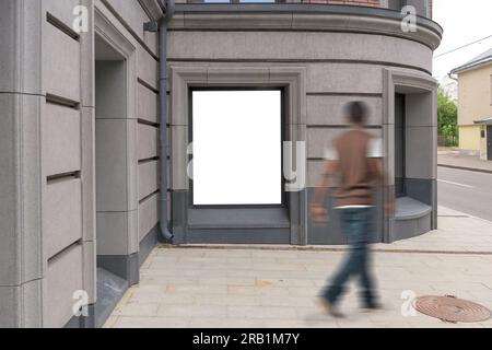 Straßenplakat-Modell. 3D Abbildung Stockfoto