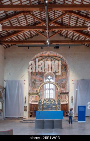 Gozzoli, Benozzo, Geschichten von St. Francis (Storie di San Francesco), Kirche San Francesco, Montefalco, Perugia, Umbrien, Italien Stockfoto