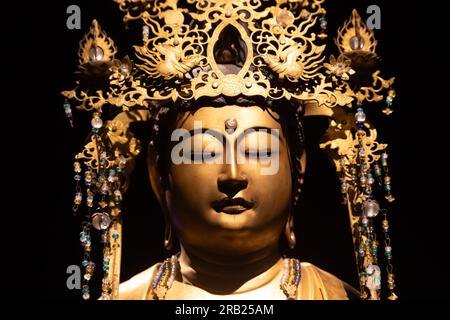 Turin, Italien - Mai 2023: Oriental Art Museum - Bodhisattva, 14. c..., Muromachi Epochen, Japan Stockfoto