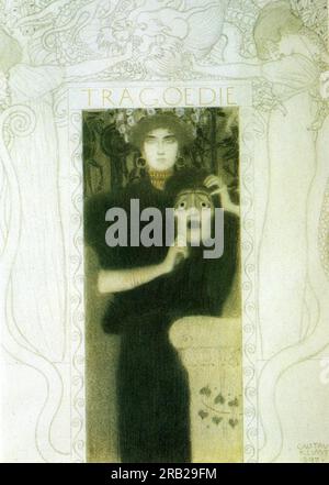 Tragödie 1897 von Gustav Klimt Stockfoto