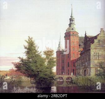 Schloss Frederiksborg aus dem Nordwesten 1836 von Christen Kobke gesehen Stockfoto