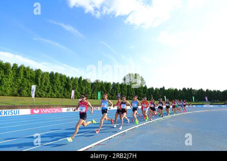 Fukagawa im Fukagawa City Athletic Stadium, Hokkaido, Japan. 5. Juli 2023. Allgemeine Ansicht Leichtathletik : Hokuren Distance Challenge 2023 in Fukagawa im Fukagawa City Athletic Stadium, Hokkaido, Japan . Kredit: Naoki Nishimura/AFLO SPORT/Alamy Live News Stockfoto