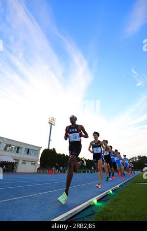 Fukagawa im Fukagawa City Athletic Stadium, Hokkaido, Japan. 5. Juli 2023. Wave Light/Allgemeine Ansicht Leichtathletik : Hokuren Distance Challenge 2023 in Fukagawa im Fukagawa City Athletic Stadium, Hokkaido, Japan . Kredit: Naoki Nishimura/AFLO SPORT/Alamy Live News Stockfoto