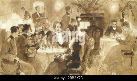 Im Restaurant von Ivan Kramskoy Stockfoto