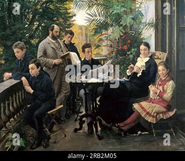 Familie Hirschsprung 1881 von Peder Severin Kroyer Stockfoto