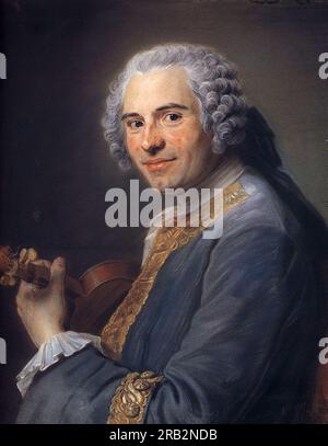 Jean-Joseph Cassanea de Mondonville 1747; Frankreich von Maurice Quentin de La Tour Stockfoto