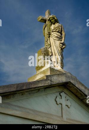 Engelsstatue in St. Marys Friedhof, Alexandria, VA Stockfoto