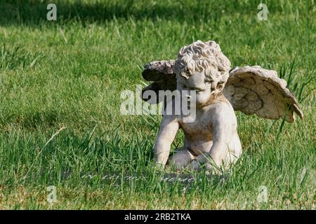 Engelsstatue in St. Marys Friedhof, Alexandria, VA Stockfoto