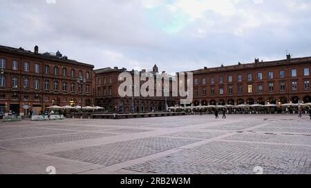 Architektonische Details des Capitole de Toulouse (Hauptstadt von Toulouse), Hauptplatz dieser französischen Stadt Stockfoto