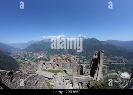 St. Michaels Abtei, die Ruinen des Klosters, Avigliana, Italien Stockfoto