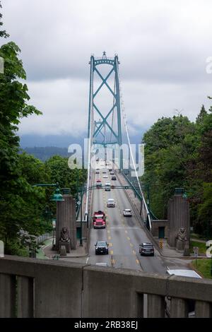 Lions Gate Bridge, Vancouver, Britisch-Kolumbien, Kanada Stockfoto