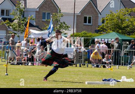 Schrott bei Highland-Spielen Stockfoto