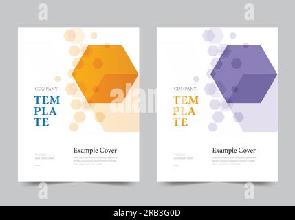 Cover-Design für Jahresbericht und Geschäftskatalog, Magazin, Flyer oder Broschüre Stock Vektor
