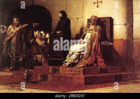 Papst Formosus und Stephen VI. - Die Kadaver Synod 1870 von Jean-Paul Laurens Stockfoto