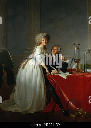 Jacques-Louis David – Antoine-Laurent Lavoisier (1743–1794) und seine Frau (Marie-Anne-Pierrette Paulze, 1758–1836) Stockfoto