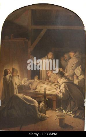 Der Tod von St. Bruno 1648 von Eustache Le Sueur Stockfoto