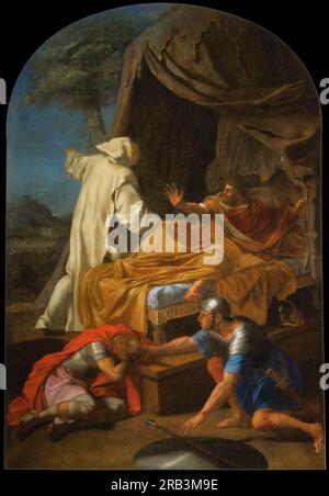 St. Bruno erscheint Comte Roger 1648 von Eustache Le Sueur Stockfoto