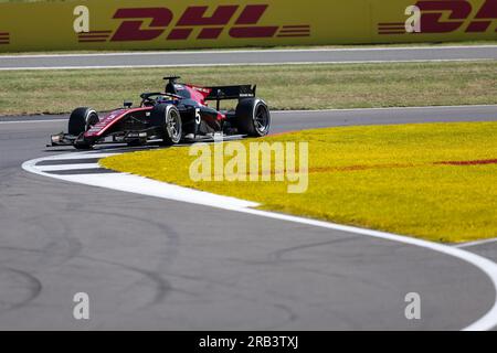 Silverstone, Vereinigtes Königreich 6. Juli 2023 Silverstone, Vereinigtes Königreich am 6. Juli 2023 nimmt Theo Pourchaire (FRA) des Teams ART Grand Prix am Formel-2-Training Teil, während des FORMEL-1-ARAMCO BRITISH GRAND PRIX 2023 am Silverstone Circuit, Silverstone, Vereinigtes Königreich, am 6. Juli 2023 Stockfoto