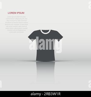 T-Shirt Symbol im flachen Stil. Legere Kleidung Vector Illustration auf weißem Hintergrund isoliert. Poloshirt tragen Geschäftskonzept. Stock Vektor