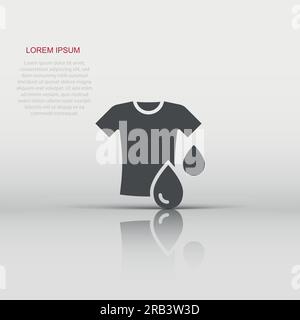 T-shirt Symbol im flachen Stil. Kleider trocknen Vector Illustration auf weißem Hintergrund isoliert. Shirt Wäscheservice Business Konzept. Stock Vektor