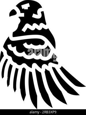 eagle Tattoo Art Vintage Glyphe Symbol Vektordarstellung Stock Vektor