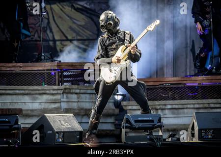 Oslo, Norwegen. 23., Juni 2023. Die schwedische Rockband Ghost führt während des norwegischen Musikfestivals Tons of Rock 2023 in Oslo ein Live-Konzert auf. (Foto: Gonzales Photo - Terje Dokken). Stockfoto