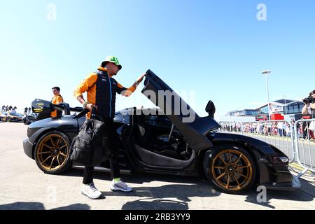 Silverstone, Großbritannien. 07. Juli 2023. Lando Norris (GBR) McLaren. Formel-1-Weltmeisterschaft, Rd 11, Britischer Grand Prix, Freitag, 7. Juli 2023. Silverstone, England. Kredit: James Moy/Alamy Live News Stockfoto